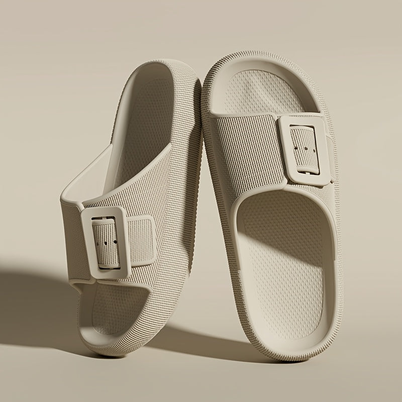 Men's Casual EVA Slippers with Adjustable Buckle and Non-Slip Sole