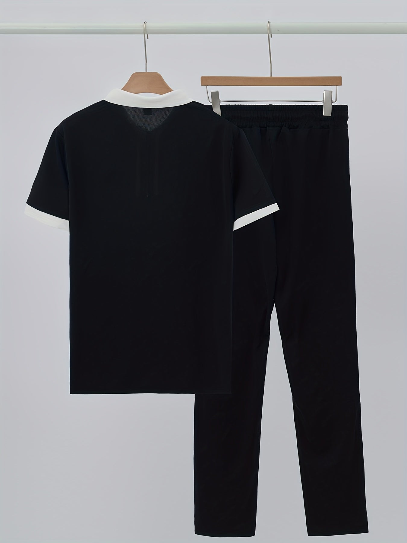 Men's Casual Two-Piece Set - Stretch Comfort Fabric - Suitable for Spring/Autumn Seasons - ayq