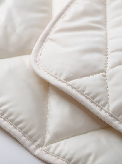 Women'S Elegant Beige Quilted Jacket - Long Sleeve, Button-Up, Stylish Autumn & Winter Coat, 100% Polyester Non-Stretch Fabric, Casual Style, Regular Fit, Autumn Winter Jacket|Quilted Jacket|Stylish Jacket