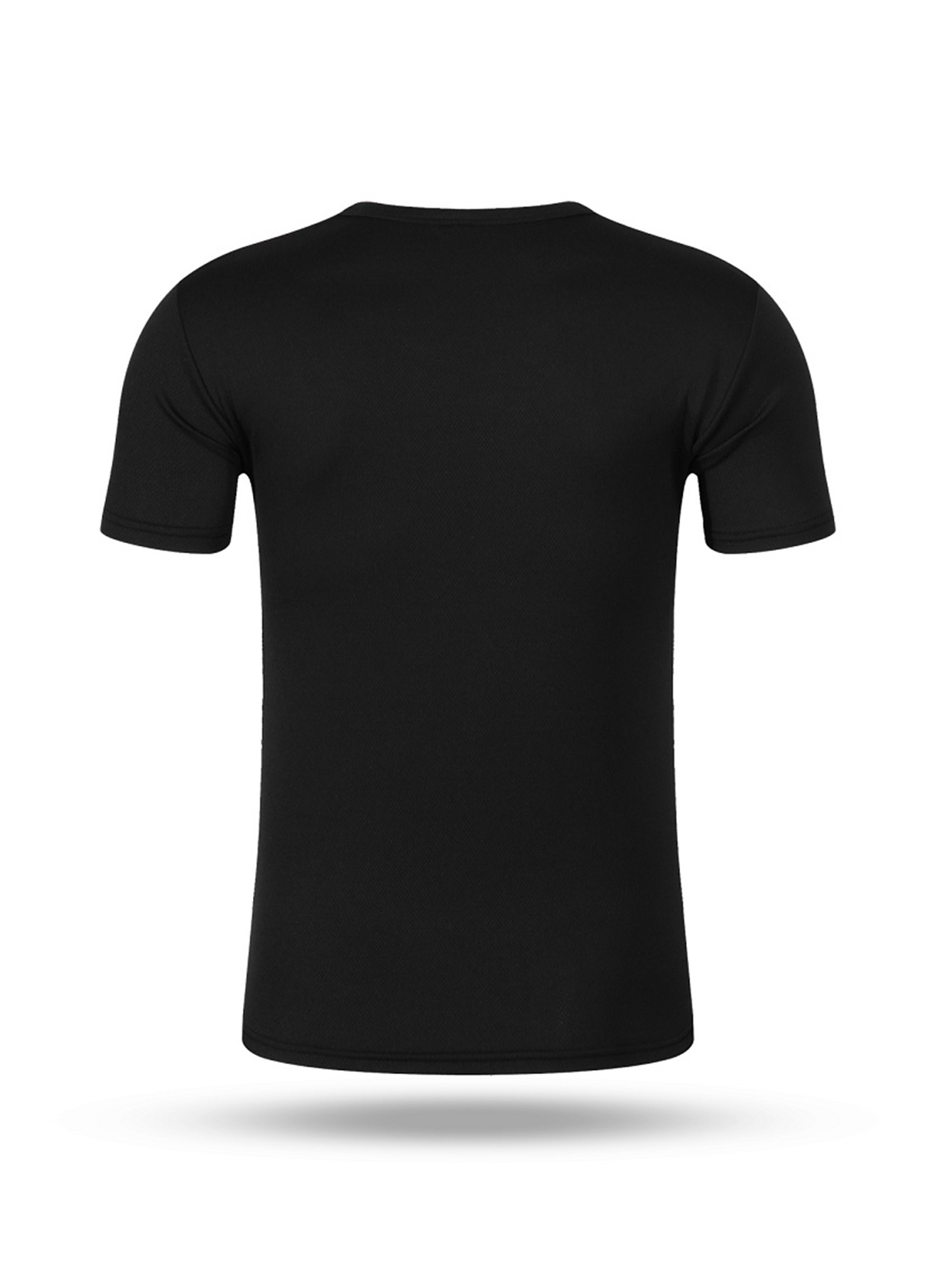 2pcs Men's Quick-Dry T-Shirts - Moisture-Wicking Breathable Gym Shirts with Custom Logo Print, Regular Fit Round Neck for Workout  Casual Wear, Workout Shirts, Durable Sportswear