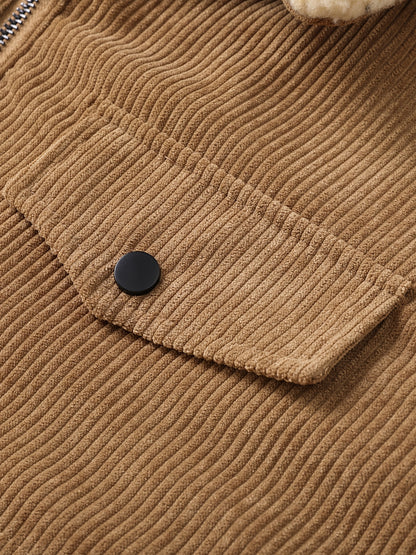 Men'S Heavy-Duty Thermal Jacket - Windproof & High Quality Winter Coat with Zipper Closure, Multi-Pocket Design, Non-Stretch Fabric - Cold Weather Outerwear for Everyday, Thick, Windproof Jacket, Casual Outerwear, Durable Con