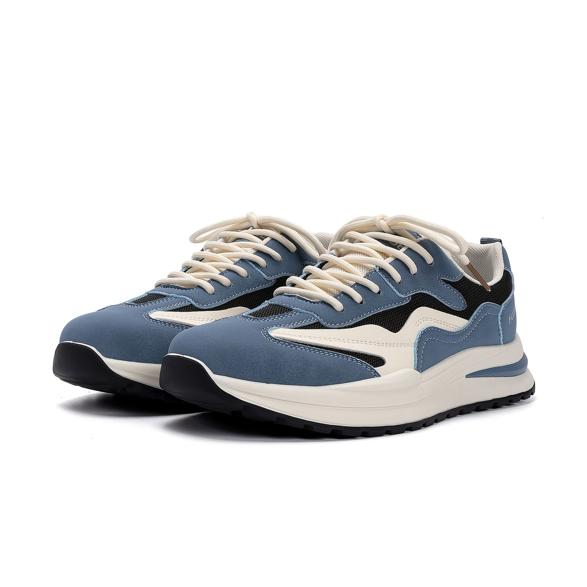 Men's Retro Casual Lace-Up Dad Sneakers with Height Boost