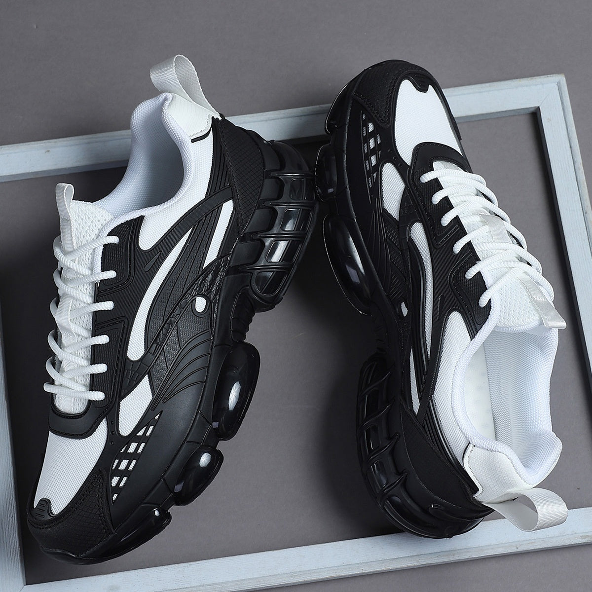 Men's Retro Low-Top Sneakers /Fabric Upper & Sole Lace-Up Sneakers - Cushioned Round Toe, Solid Color Casual Shoes Suitable for, Gym, Casual Attire, - Comfortable Footwear - ayq