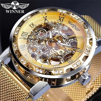 A Genuine Mechanical Watch With A Hollow Design For Men, A Stylish And Cool Famous Watch, A Tech-savvy And Luxurious Hot Sale Men's Watch, A Casual And Versatile Branded Wristwatch.