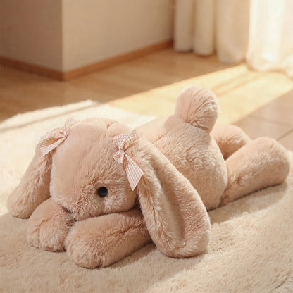 35cm/13.77in Soft Stuffed Bunny Plush Toy Suitable for Kids - Cute Lop Jimny Rabbit Doll with Long Ears, Huggable Bedtime Companion, Birthday Gift for Girls Room Decor, Travel & Accessory (Plush Toy)