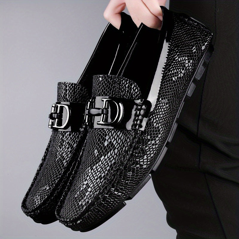 Men's Lightweight PU Leather Slip-On Loafers for All Seasons