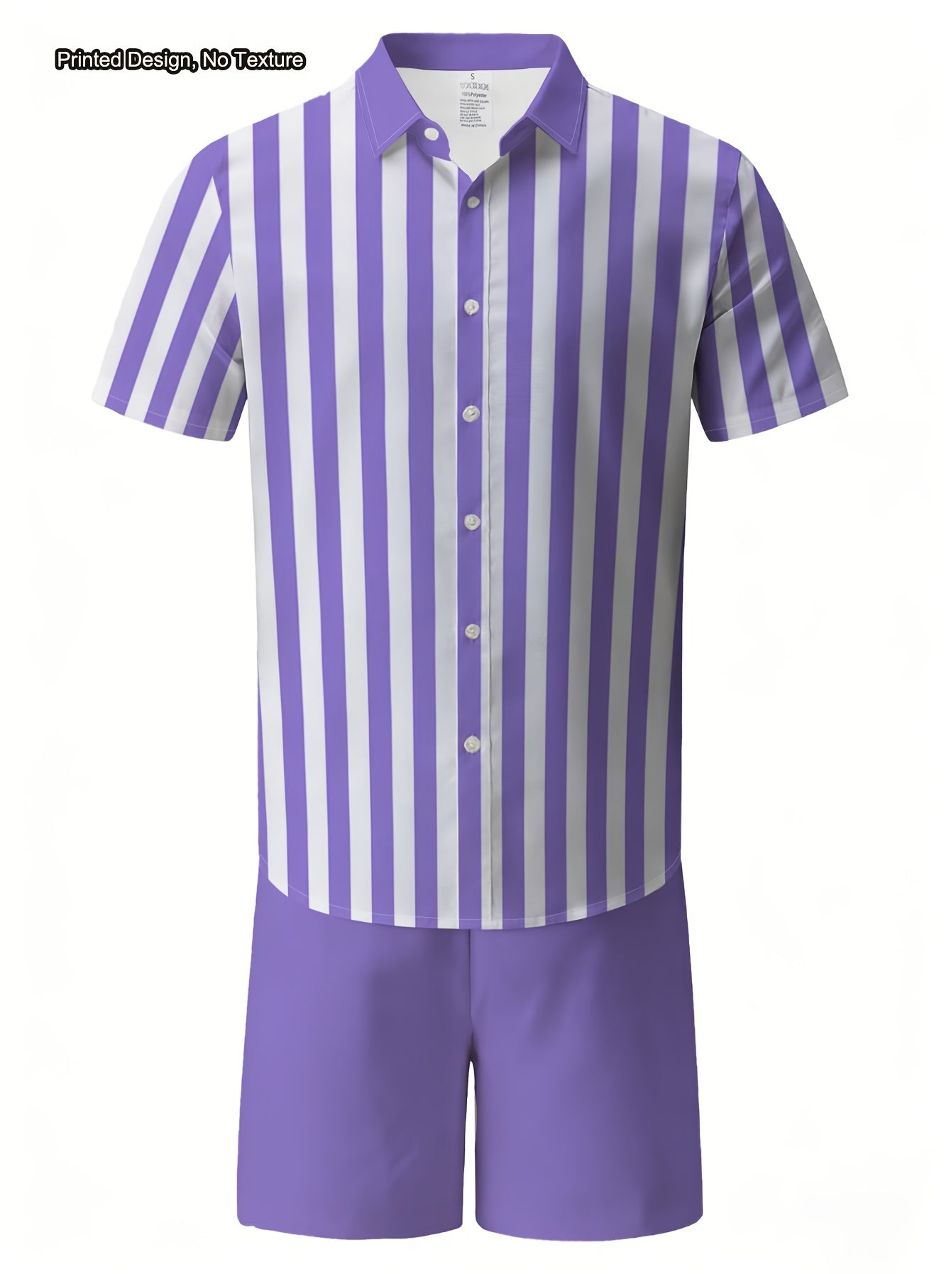 Men's Casual Summer Shirt & Shorts Set with Unique Print