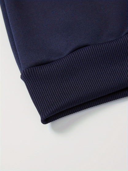 2pcs Boys' Thick Fleece-Lined Hooded Sweatsuit Set - Cozy Winter Warmth, Long Sleeve Pullover & Pants with Pockets, Casual Outdoor Playwear for Fall/Winter, for Outdoor, Winter Clothing