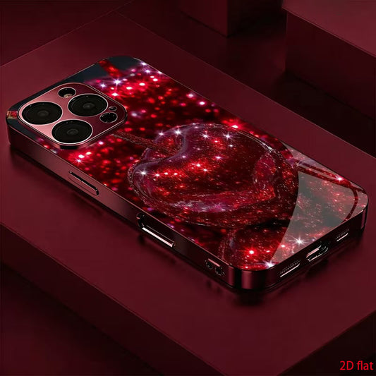 Luxury Red Cherry Acrylic Phone Case for iPhone 15-18 Pro Max - ayq