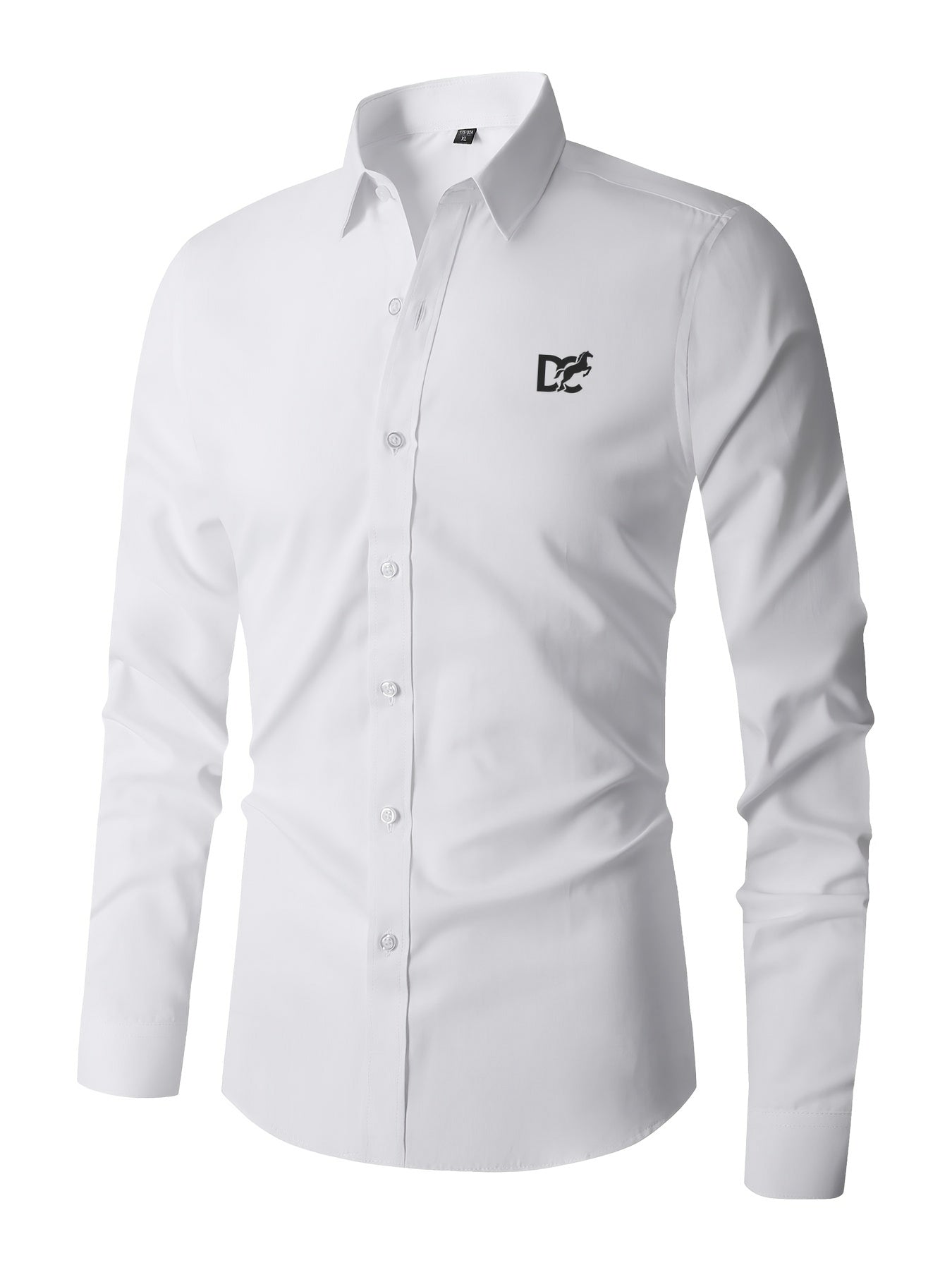 Slim-Fit Preppy Boys' Long Sleeve School Uniform Shirt