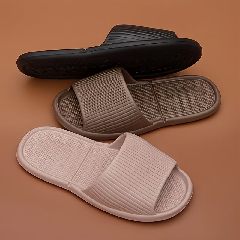 Unisex EVA Casual Summer Slippers with Non-Slip Ribbed Sole