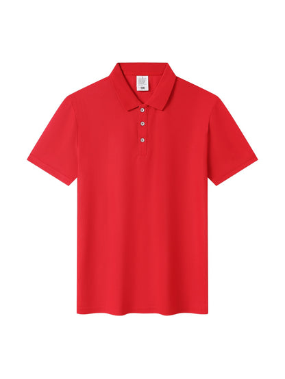 Men's Classic Solid Color Polo Shirt - Summer Casual Slim Fit