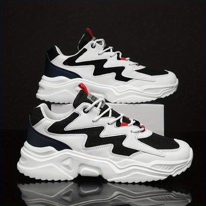 Men's Casual Sports Shoes, Thick-Soled Lace-up Outdoor Leisure Shoes for Men, Available in Multiple Colors