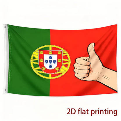 Portuguese National Flag Polyester Fan Banner for Sports Events