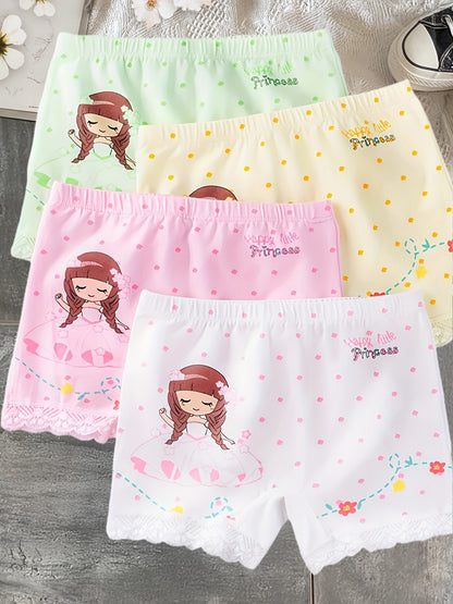 Girls' Cute Cartoon Cotton Underwear Set, All-Season Comfort