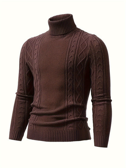 2024 New Cross-Border Men'S Plaid Knit Pullover Sweater (Men'S Warm Top)