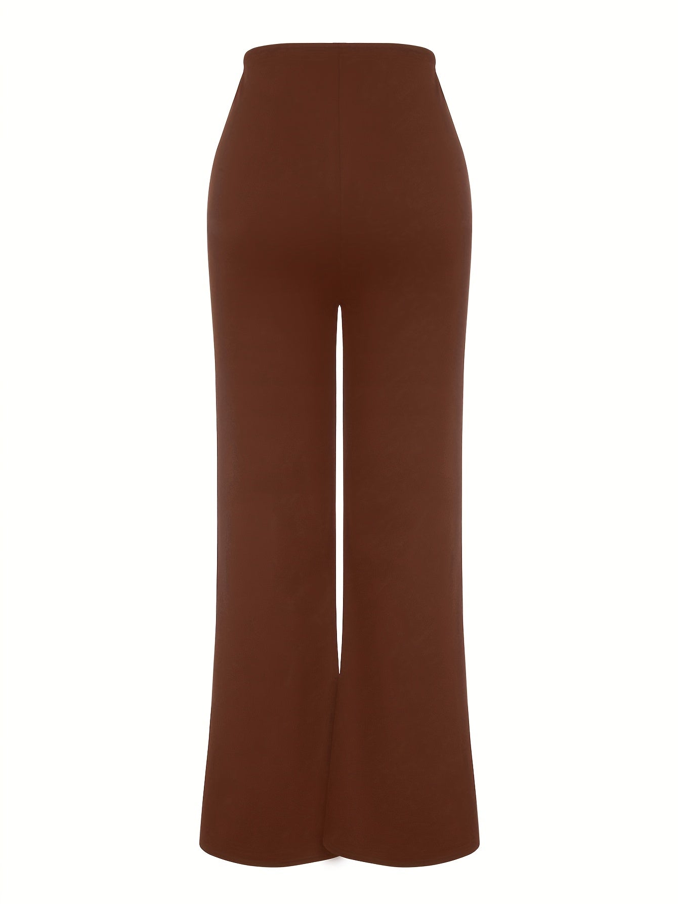 Women's Wide-Leg Casual Trousers with Side Stripe and Button Detail