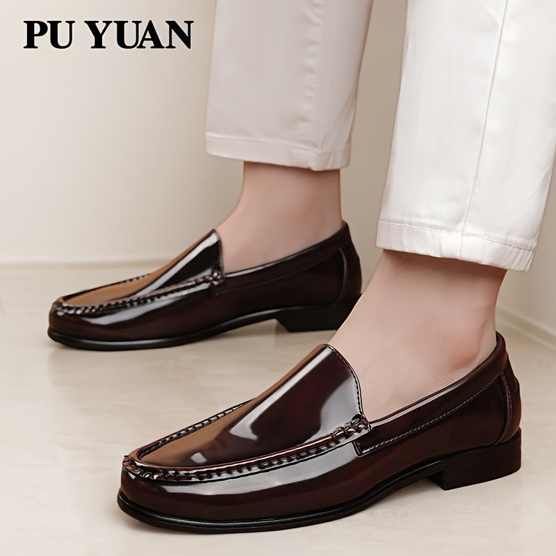 Men's Plus Size Slip-On Loafers with Durable Rubber Sole