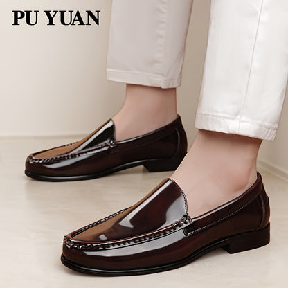 Men's Plus Size Slip-On Loafers with Durable Rubber Sole