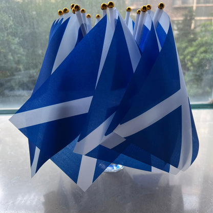 Scotland Mini Handheld Flags - Polyester Fabric with Plastic Rods