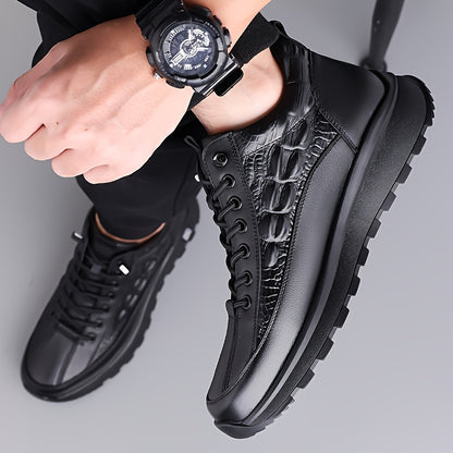 Men's Casual British Style Mid-Calf Winter Fleece Boots