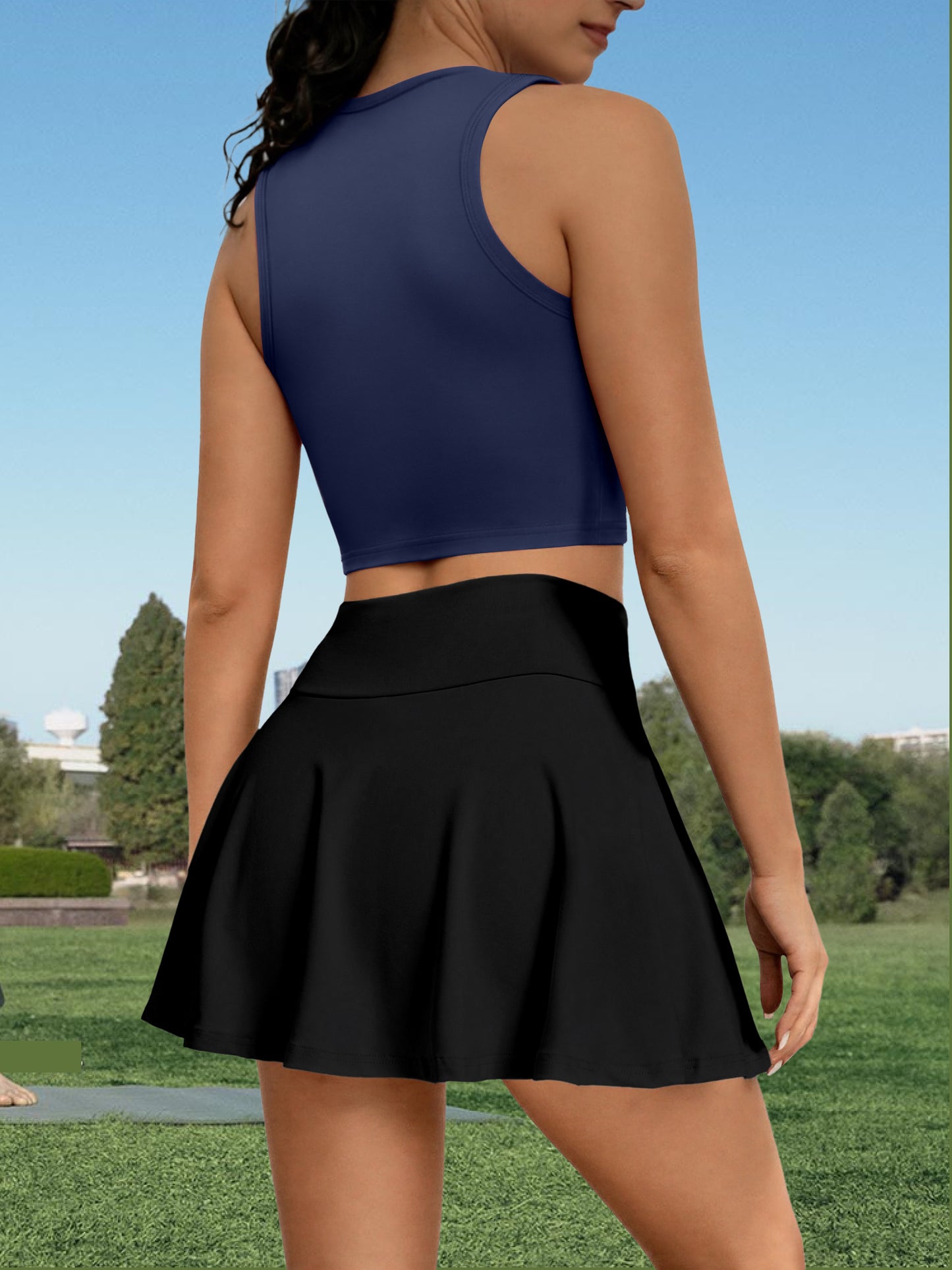 Women's Sleeveless Romper and Vest Set with Safety Shorts