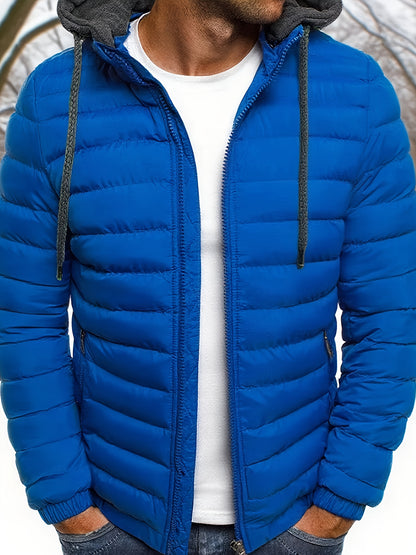 Men's Zipper Hoodie Jacket for Fall and Winter Casual Wear