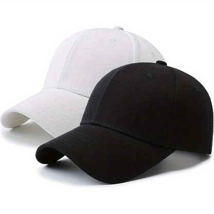 2 Pack Lightweight Baseball Caps for Men & Women - 100% Polyester Golf Dad Hats with 6-Panel Design, Breathable Unisex Casual Hats for Father’s Day, Golf, Sports & Outdoor Activities (Grey & Black), Father's Day Gift, Versa