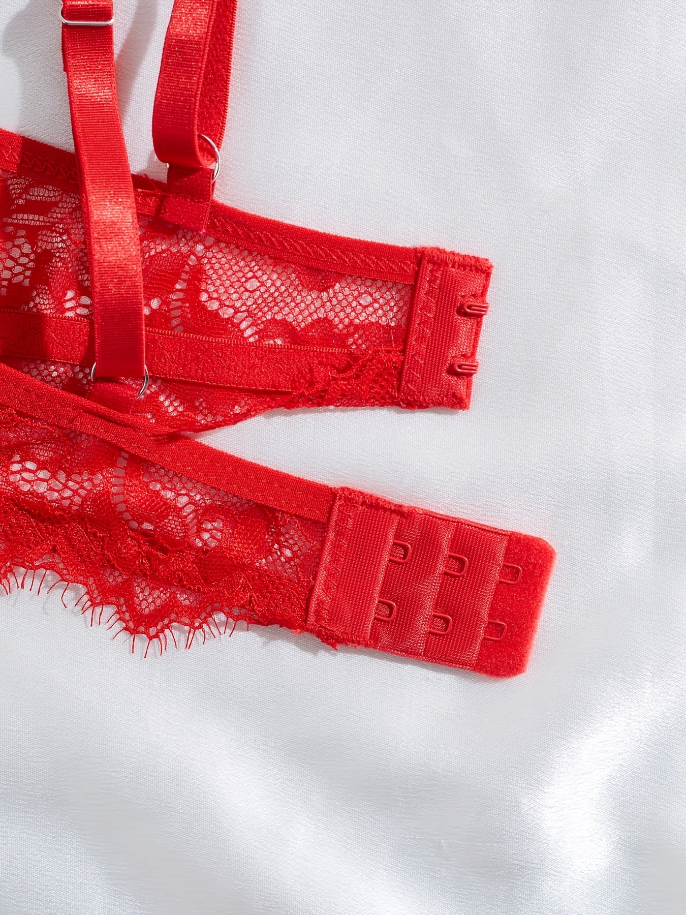 Sexy Lace Eyelash Strappy Lingerie Set for Women