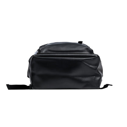 Men's Casual PU Leather Backpack with Laptop Compartment