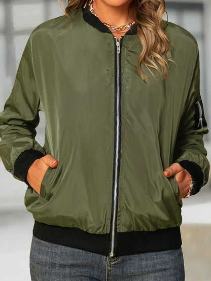Women's Casual Windproof Jacket for Spring and Fall