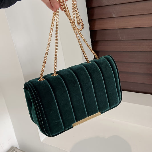 Fashionable Velvet Fabric Women'S Bag Shoulder Bag Middle-Aged Bag Fashionable Large-Capacity Bag