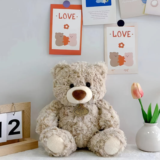 Teddy Bear Doll, Cute Little Bear Plush Companion Doll, Flower Shop Doll,  Ornament, Birthday, Thanksgiving, Christmas Gift