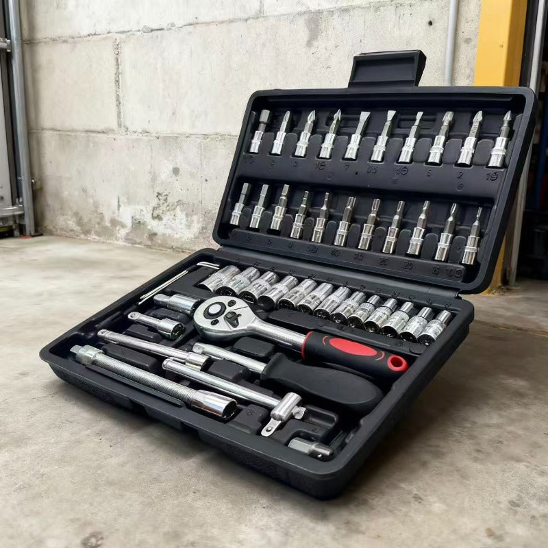 Multifunctional Car Repair Tool Set | High-Hardness Chrome Vanadium Steel, Universally Applicable for Home and Professional Garages, Mechanical Operation