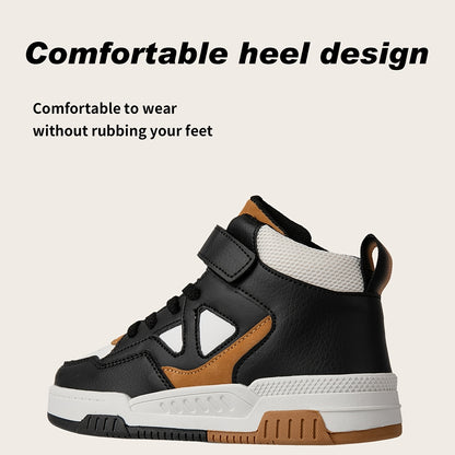 Youngsters' High-Top Sneakers with Color Block Design - Breathable, Non-Slip & Durable for Boys and Girls - Perfect for Outdoor Activities & Casual Attire