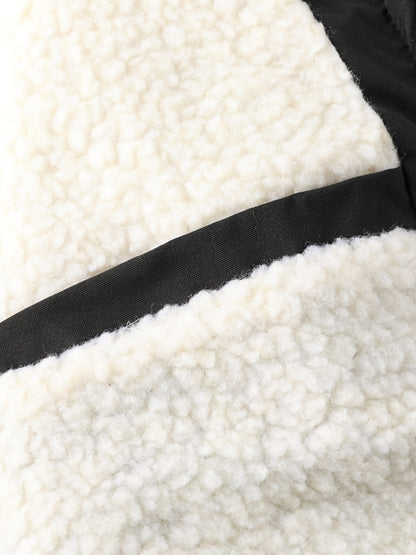 Men'S Heavy-Duty Winter Jacket with Fur-like Hood Collar - Thermal Insulated Cold Weather Coat, Full-Zip Front, Zippered Pockets - Beige/ for Everyday & Formal Outfits - Non-Stretch Outer Shell, Outdoor Outerwear, Casual Styl