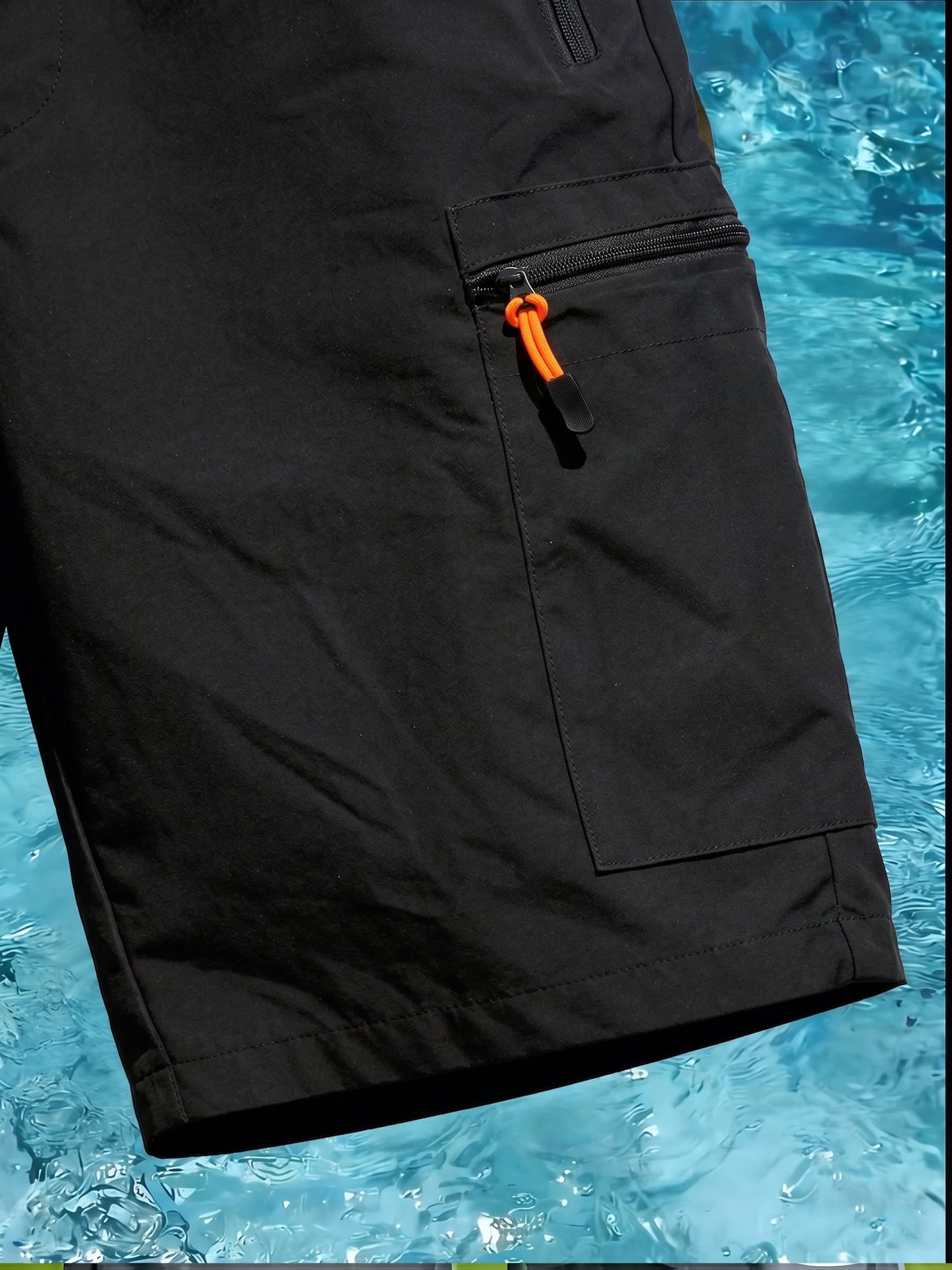 Men's Casual Loose-Fit Cargo Shorts with Elastic Drawstring Waist