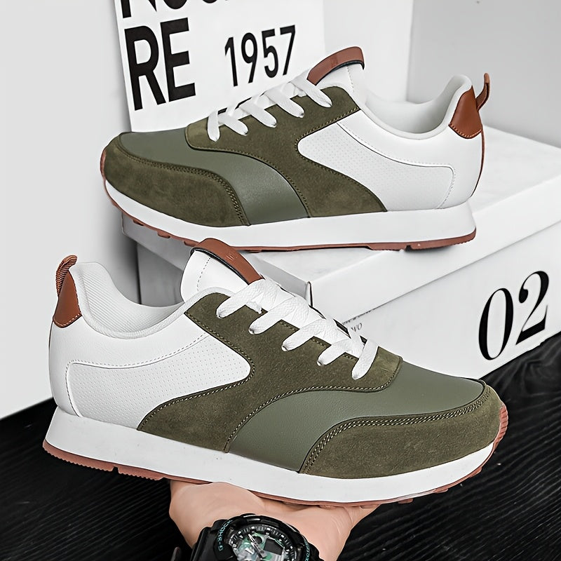 Men's All-Season Casual Sneakers with Breathable PU Upper