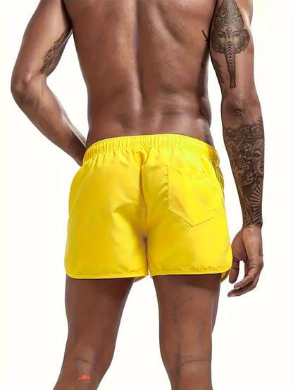Men's Quick-Dry Woven Beach Shorts with Stylish Print