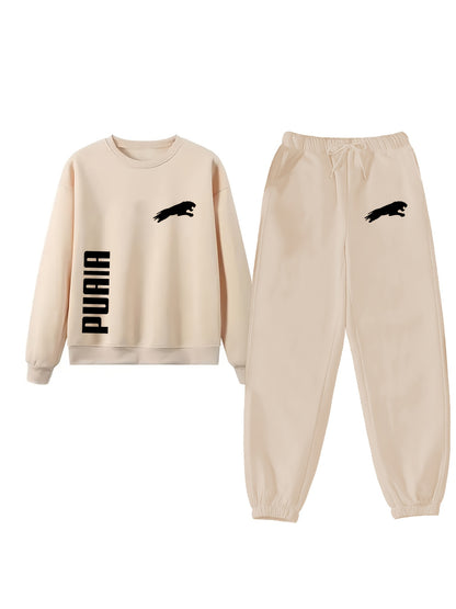 Women’s Casual Fall/Winter 2-Piece Long Sleeve Sweatsuit Set