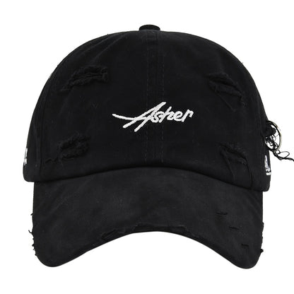1/2pcs Vintage Ripped Baseball Cap Washed Distressed Dad Hats Letter Embroidery Hip Hop Sun Hats for Women & Men