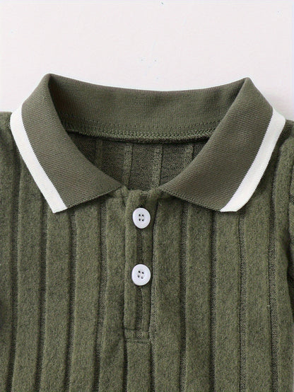 Boys' Casual Polo Shirt and Shorts Set for Spring Summer