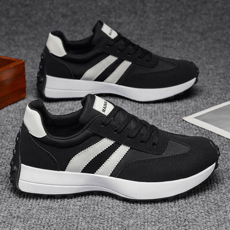 1 Pair of Men'S Casual Sneakers, Comfortable And Fashionable on The Feet, Suitable for All Seasons, White, Black, Green - Suitable for Outdoor Travel, Walking, And Sports - ayq