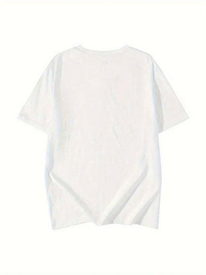 Women's Casual Cotton Love Pattern T-Shirt, Short Sleeve