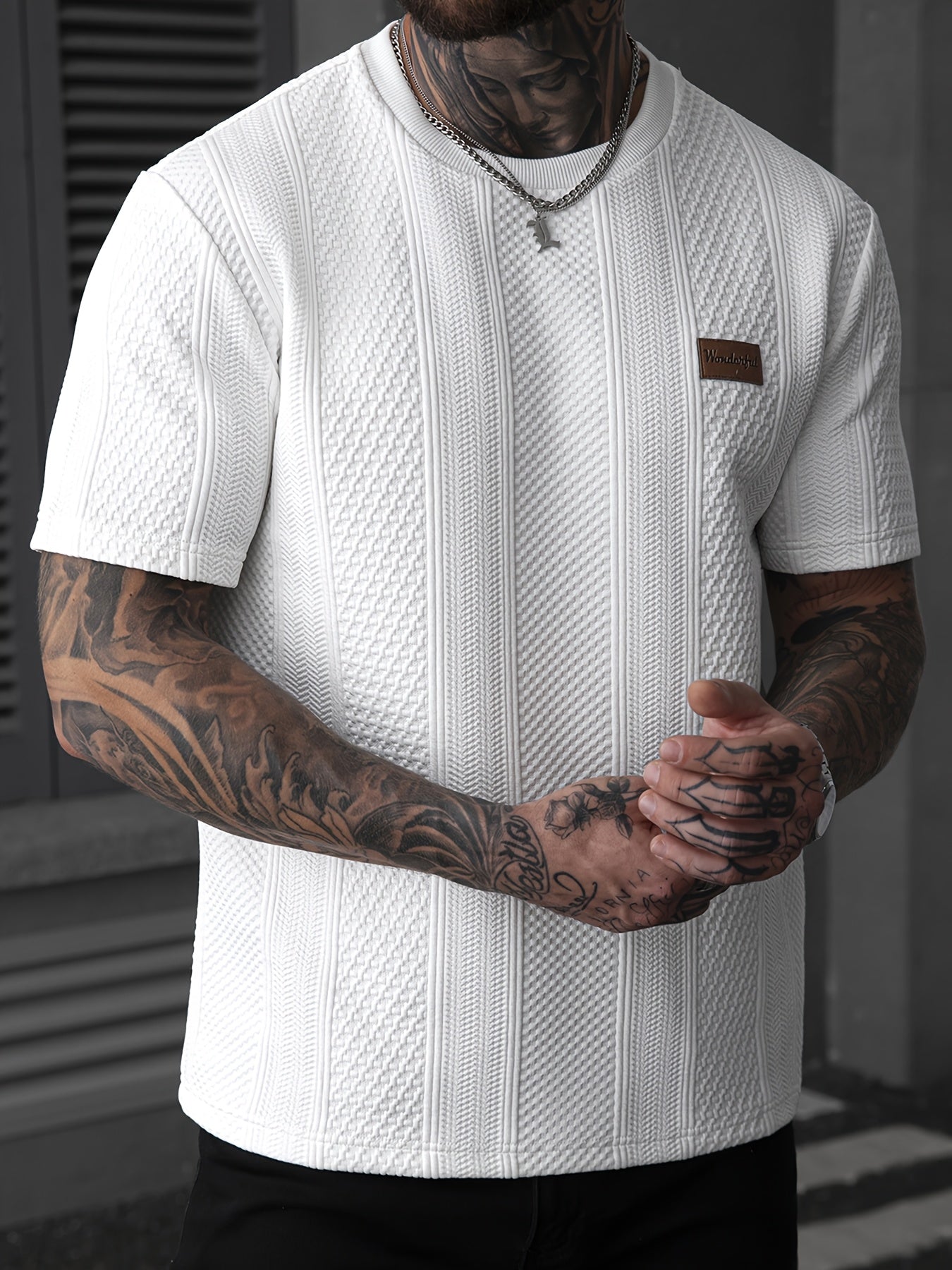 Men'S Crew Neck Long Sleeve T-Shirt | Casual Loose Fit with Slight Stretch Fabric, Ideal for Sports and Fitness Training - ayq