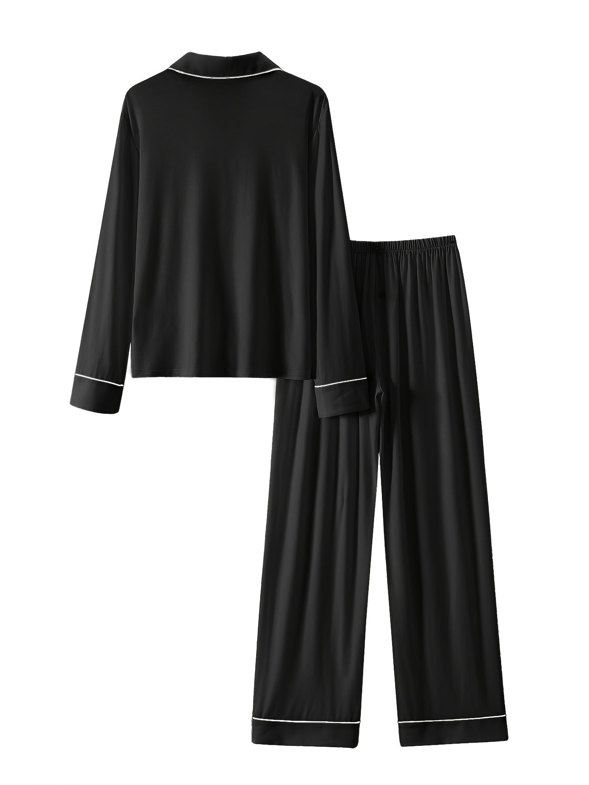Women's Casual Modal Pajama Set with Stretchy Long Sleeves - ayq