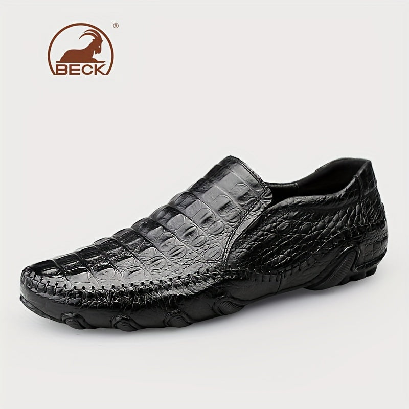 Men's Casual Slip-On Breathable Leather Soft-Soled Shoes