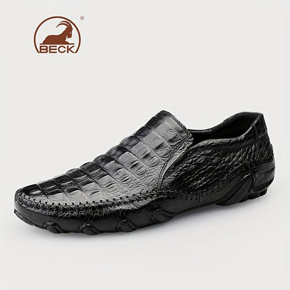 Men's Casual Slip-On Breathable Leather Soft-Soled Shoes