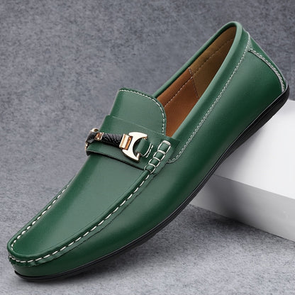 Men's Slip-On Loafers Leather Driving Shoes Business Casual