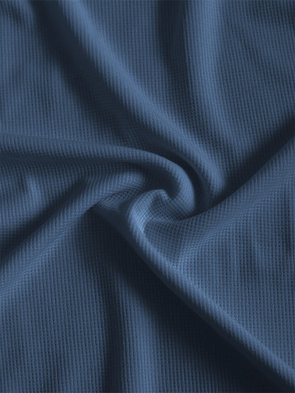 Men'S Long-Sleeve T-Shirt in a Heavy Waffle Knit for Autumn, Perfect for Casual Wear